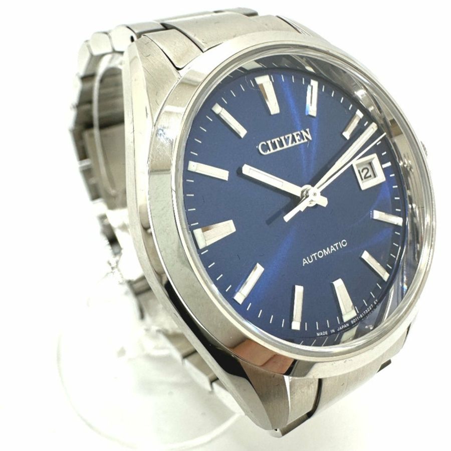 CITIZEN NB1050-59L 機械自動日期手錶,不鏽鋼,男士,銀色,全新-4