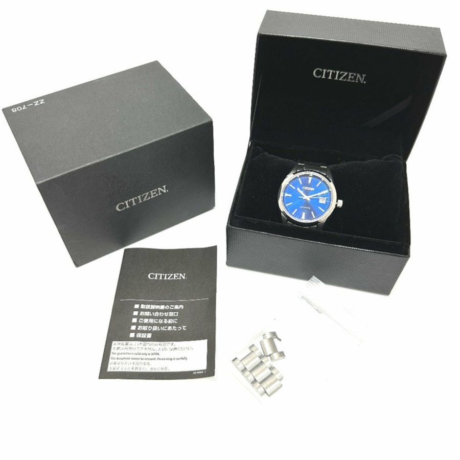CITIZEN NB1050-59L 機械自動日期手錶,不鏽鋼,男士,銀色,全新-13