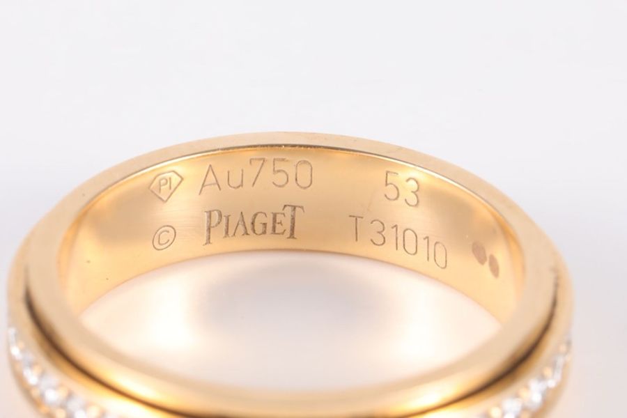 PIAGET(伯爵) 18K黃金 鑽石 黃金 POSSESSION系列 單圈鑽 戒指 18K-5