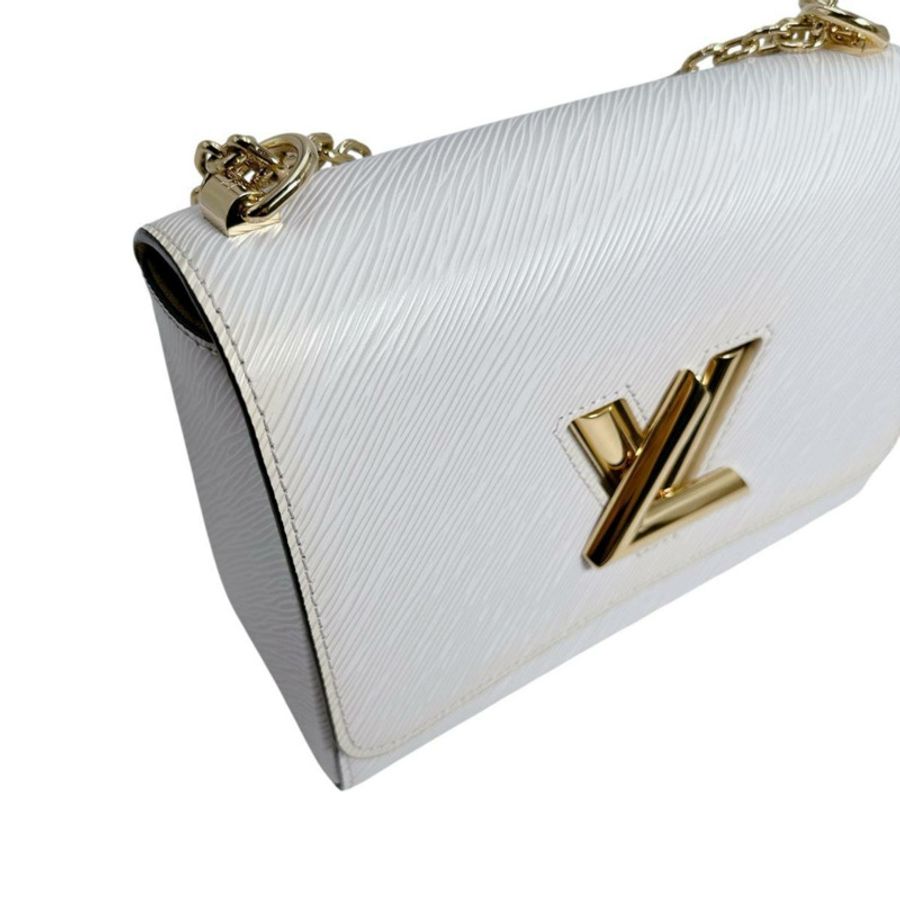 Louis Vuitton Twist 中型 Epi 皮革和白色單肩包 M55513 白色-9