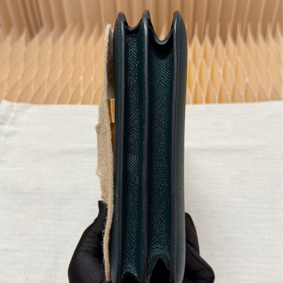 全新閑置品  HERMES 康康mini 19 松柏綠 D刻-3