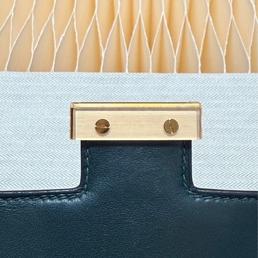 全新閑置品  HERMES 康康mini 19 松柏綠 D刻-4