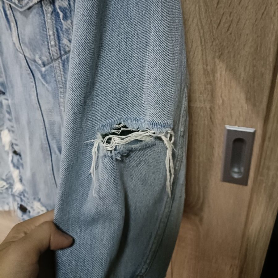 Ralph Lauren Denim & Supply 淺色 刷破 丹寧外套 牛仔外套 男M-4