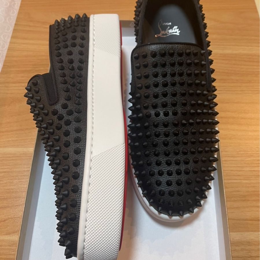 Christian Louboutin Spikeboat Flat 黑色鉚釘鞋-6