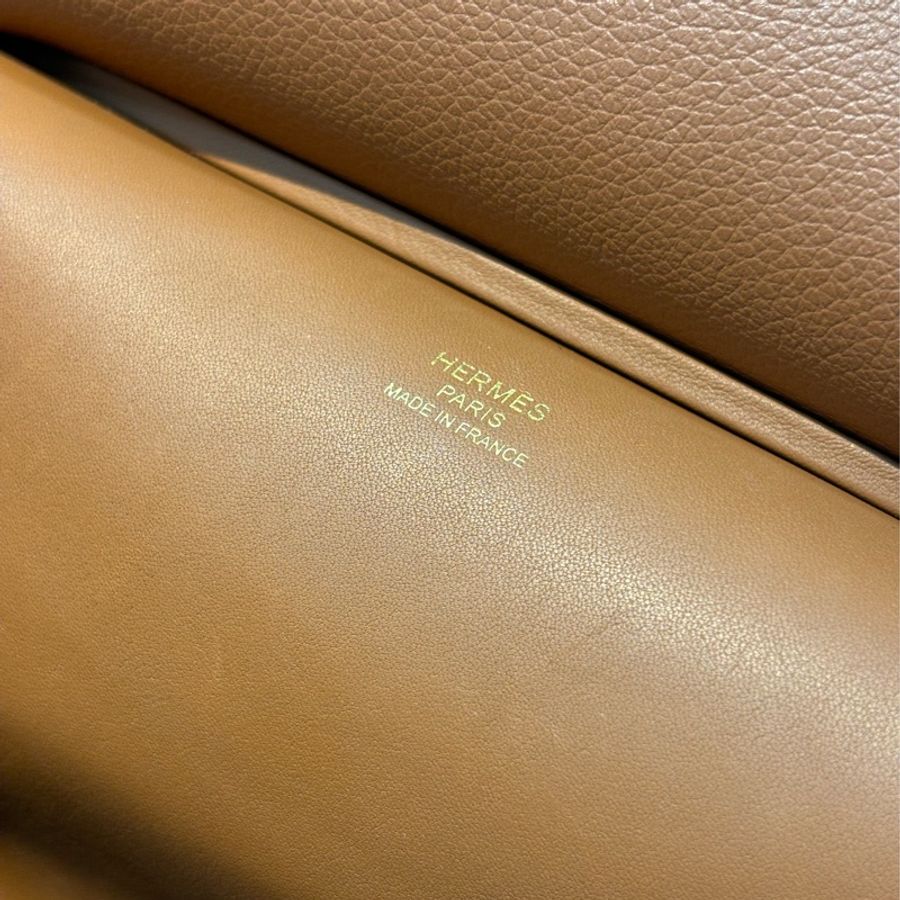 HERMES MINI Jypsiere 金棕色 焦糖 吉普賽 金釦 翻蓋包 側背包 肩背包 斜背包-42
