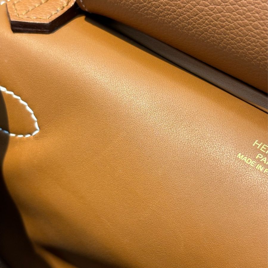 HERMES MINI Jypsiere 金棕色 焦糖 吉普賽 金釦 翻蓋包 側背包 肩背包 斜背包-43