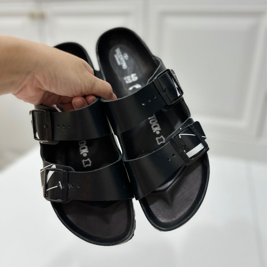 birkenstock × maison valentino 勃肯 聯名款 黑色 拖鞋 涼鞋 平底鞋 勃肯鞋 涼拖鞋-5
