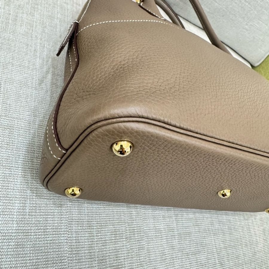 愛馬仕~Hermes Bolide 31大象灰金 D刻 TC皮-13