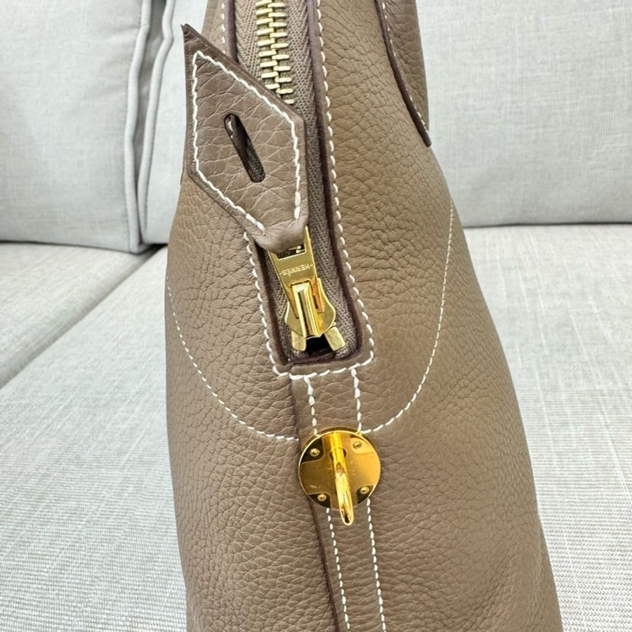 愛馬仕~Hermes Bolide 31大象灰金 D刻 TC皮-17