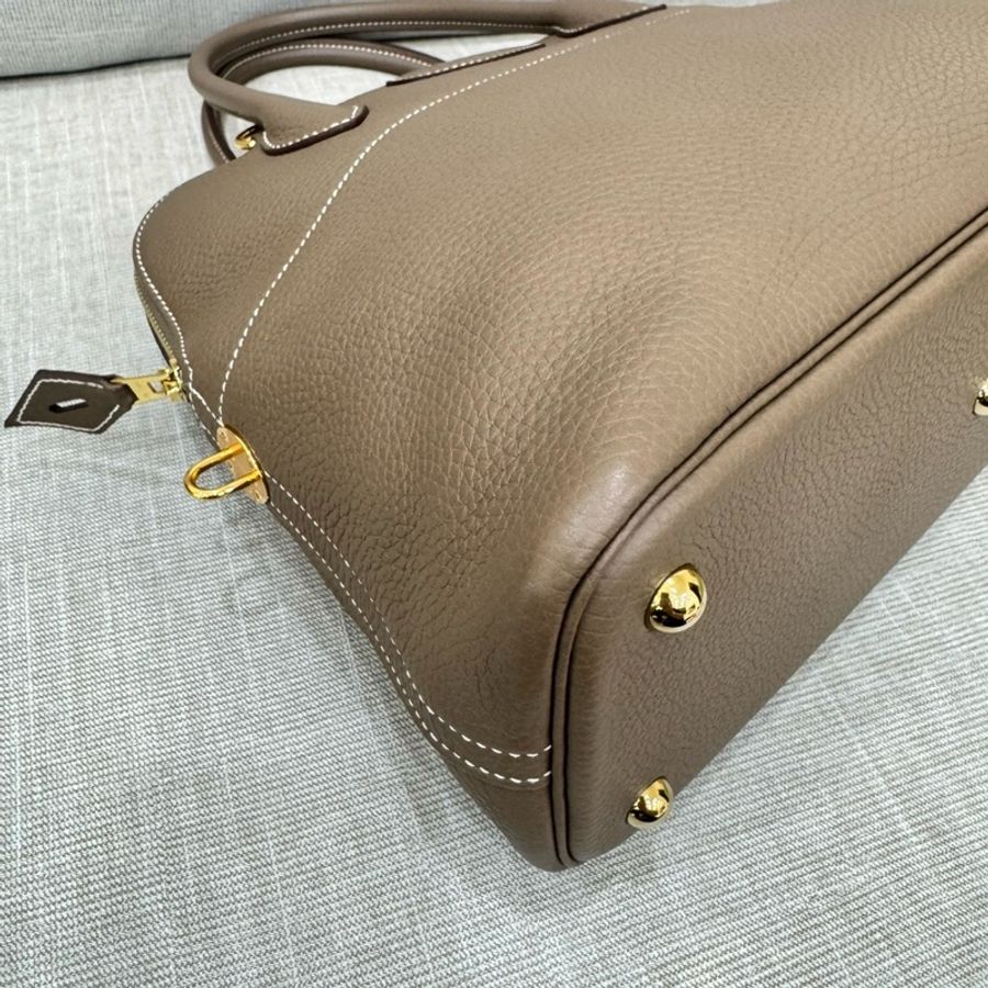 愛馬仕~Hermes Bolide 31大象灰金 D刻 TC皮-30