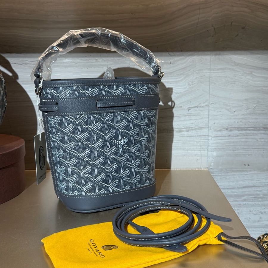 GOYARD Petit Flot Mini buck et bag 灰色迷你水桶手提斜背包-15