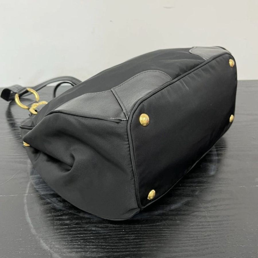 PRADA 黑金Shoulder bag南瓜腋下包 30.5*14.5*21.5 98新-3