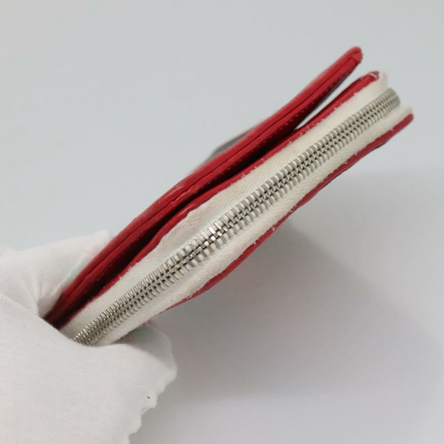 【日本直送】BALENCIAGA 皮革對折皮夾 紅色 銀色 正品 135817-4