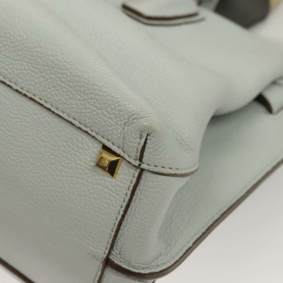 【日本直送】MCM 手提包 皮革 兩用 淺藍色 金色 正品 BA4220-17