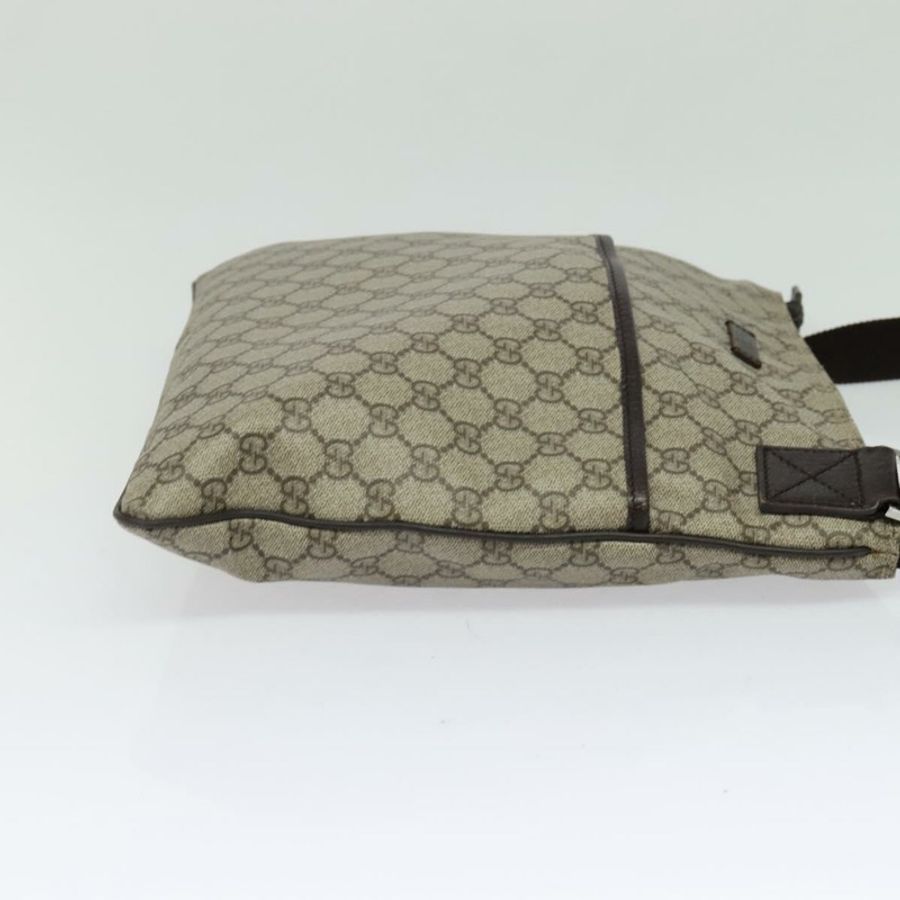 【日本直送】GUCCI GG Supreme 單肩包 PVC 皮革 米色 銀色 141198 正品 134571-3