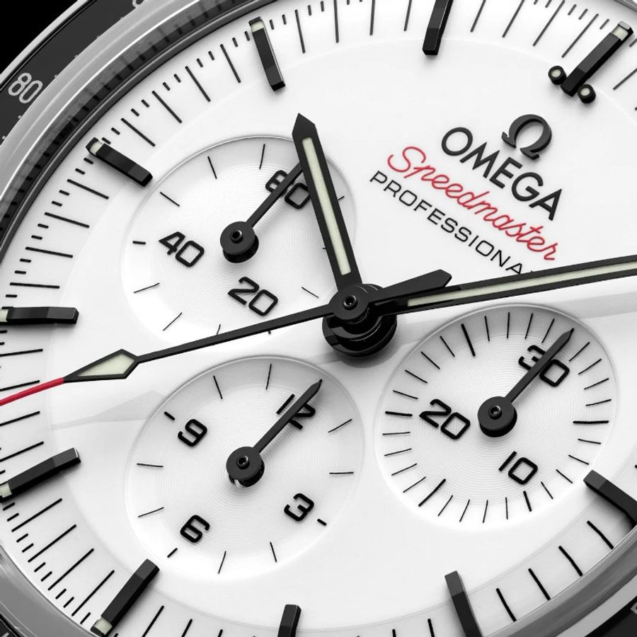 全新 Omega Speedmaster Moon watch Professional 42 mm, steel on rubber strap-4