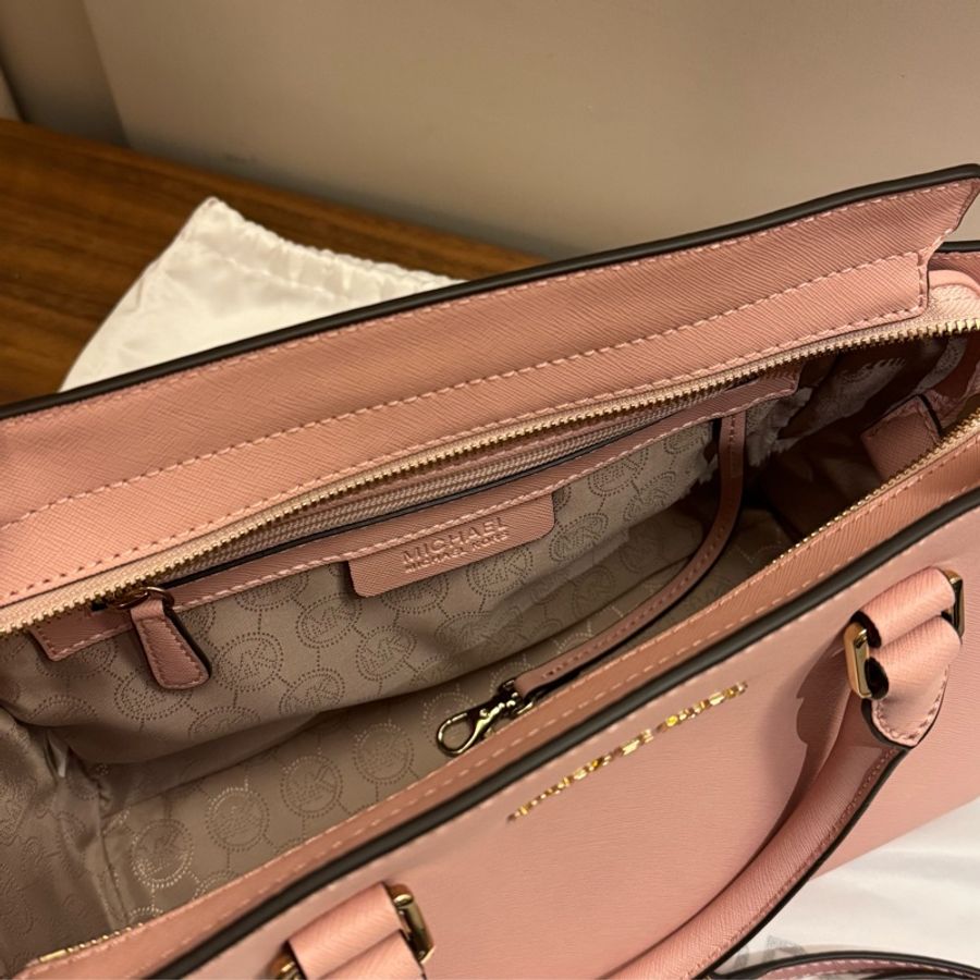 MICHAEL KORS SELMA 素面防刮兩用包 粉色-2