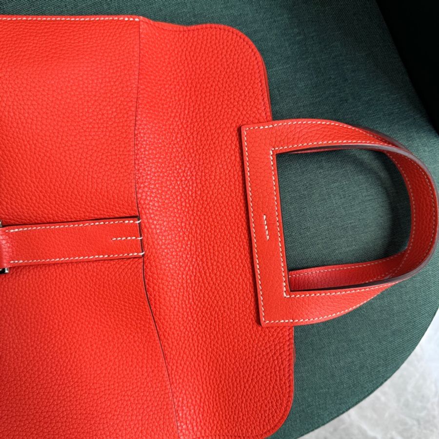 🌈Hermes🧡Halzan 31🧡8V罌粟橙銀扣🌈98新🌟Togo皮🌟-1