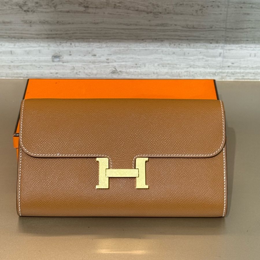 HERMES CONSTANCE TO GO 焦糖色康康手拿迷你斜背包-0