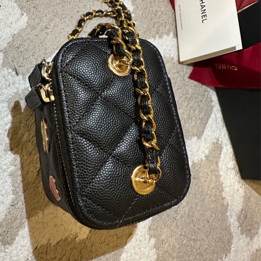 chanel 荔枝皮 小化妝包 撲克牌系列-4
