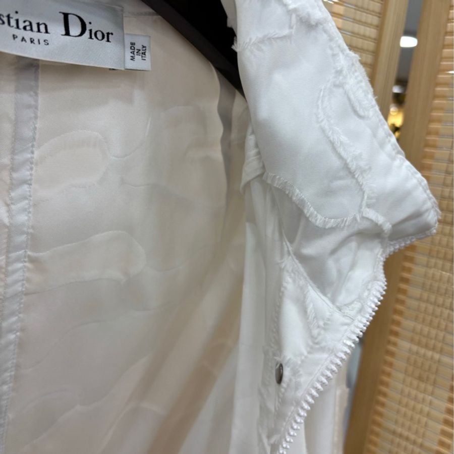 Dior白色長風衣外套,ab同款 38碼-5