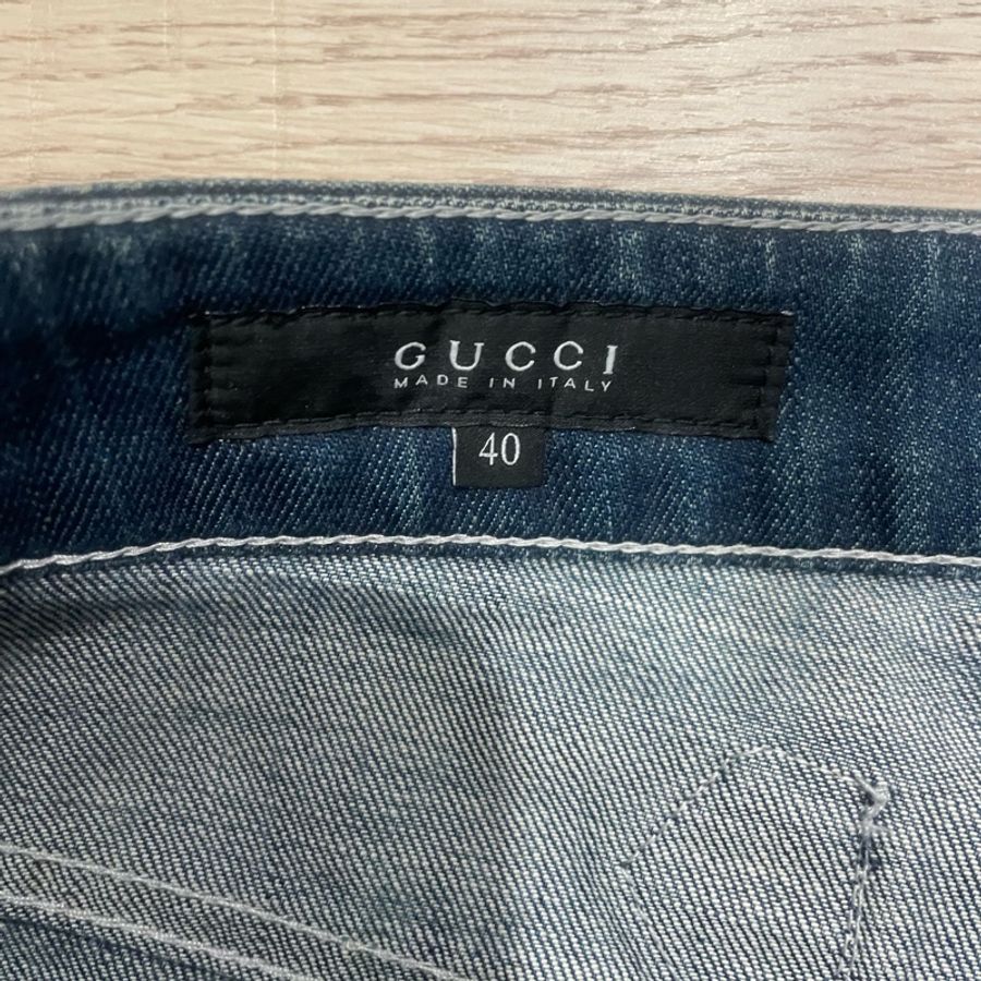 Gucci 經典logo 中腰牛仔裙-10