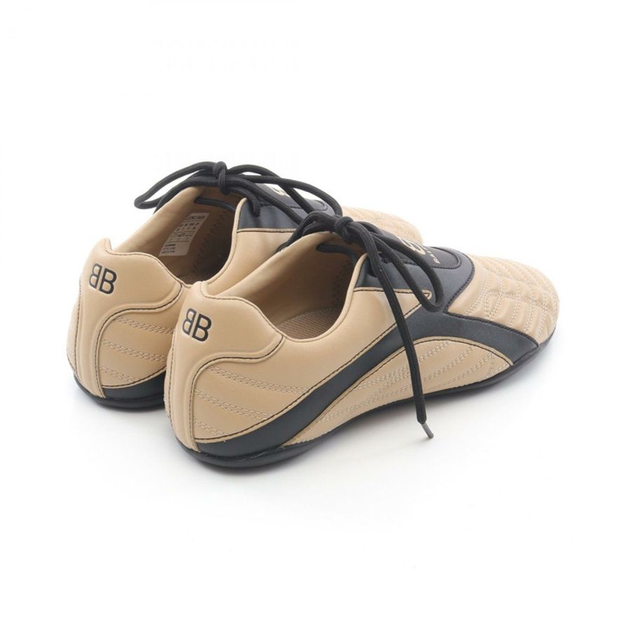 BALENCIAGA ZEN 運動鞋 617539 皮革 米色 黑色 二手 男款 US9 碼-1