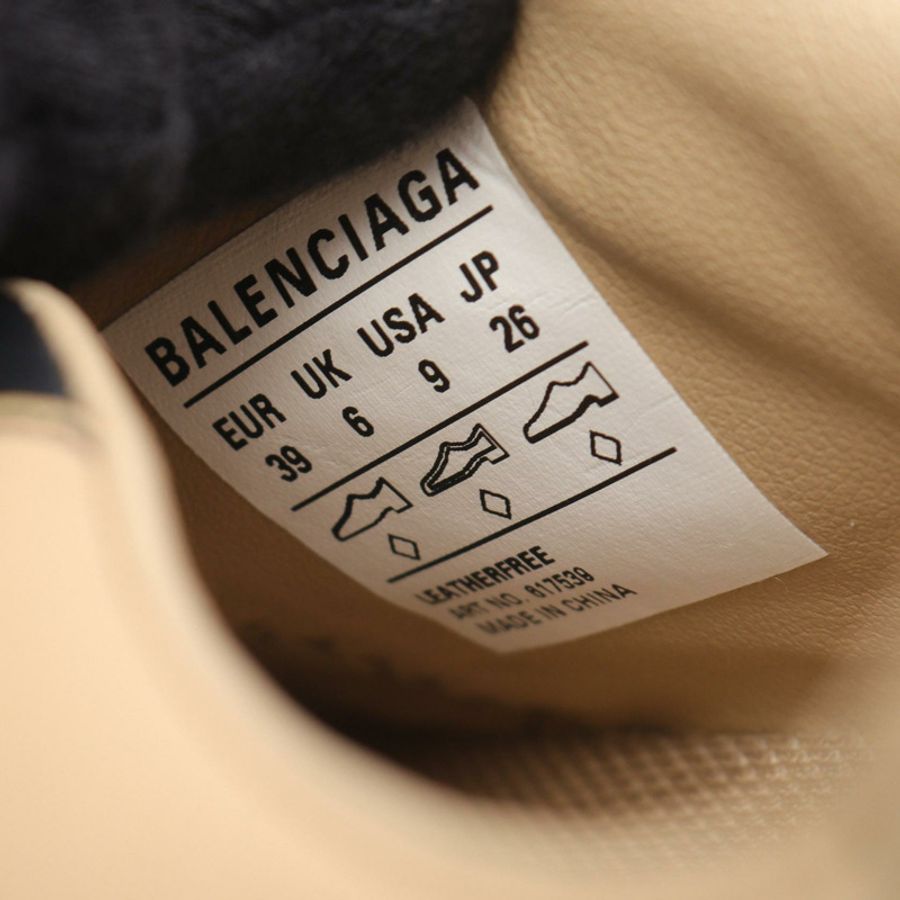 BALENCIAGA ZEN 運動鞋 617539 皮革 米色 黑色 二手 男款 US9 碼-5