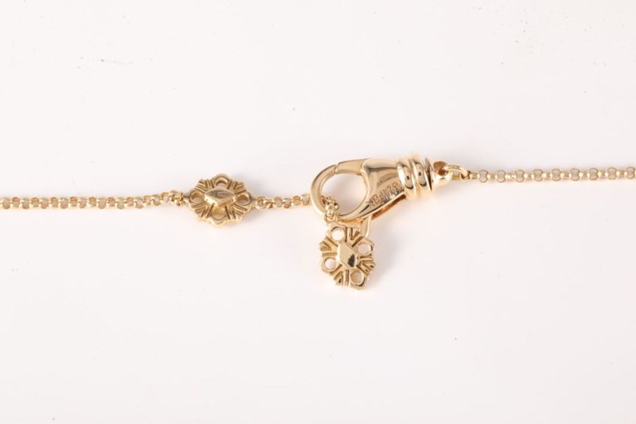 BUCCELLATI（布契拉提）Opera 花卉圖案 Jaupen 鏤空項鏈 (大號) 金色 18K黃金 項鏈 黃金-4
