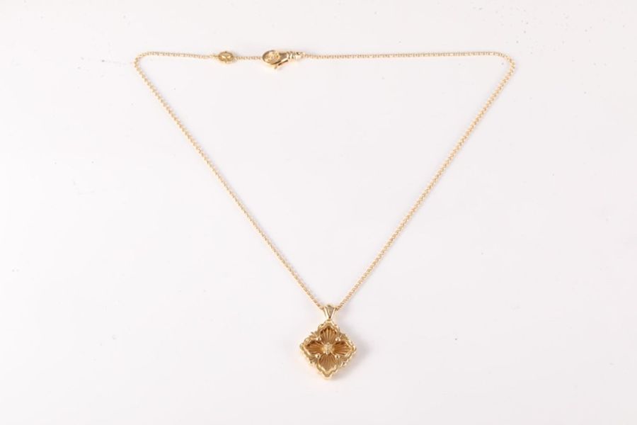 BUCCELLATI（布契拉提）Opera 花卉圖案 Jaupen 鏤空項鏈 (大號) 金色 18K黃金 項鏈 黃金-5
