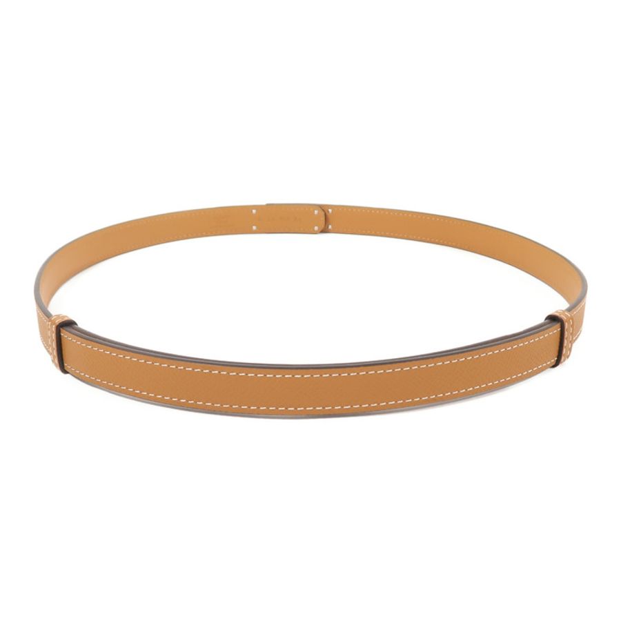 HERMES Epsom皮革Kelly Pocket 18銀扣皮帶Gold-1