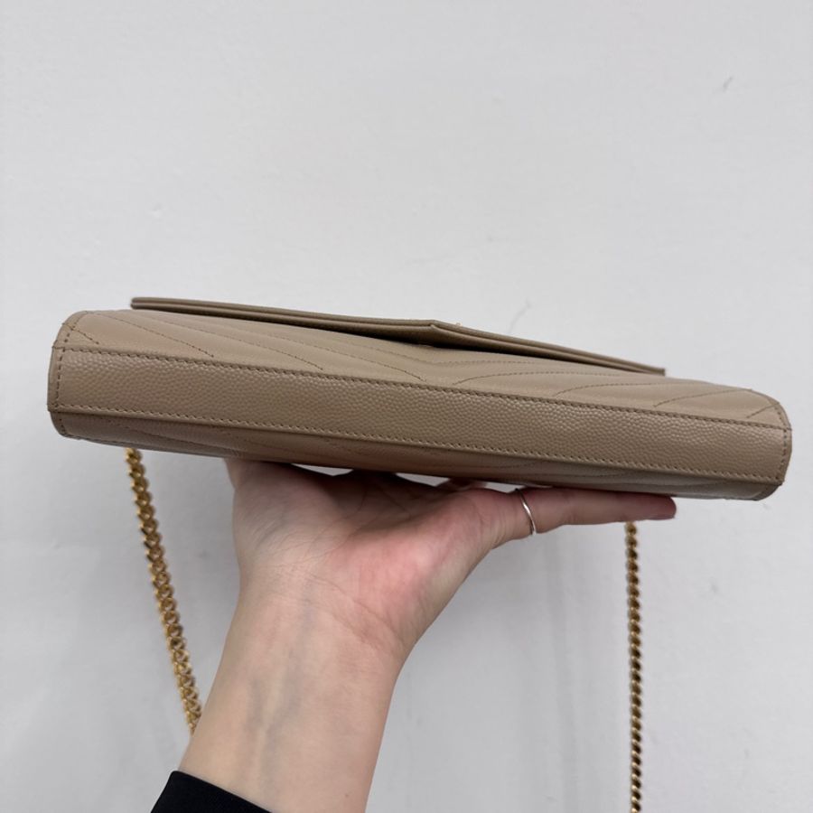 YSL 奶茶魚子醬信封WOC 近全新-5