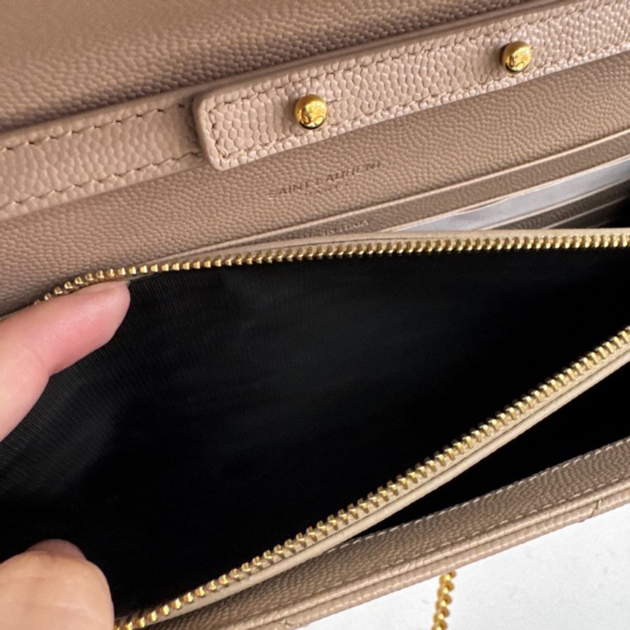 YSL 奶茶魚子醬信封WOC 近全新-8
