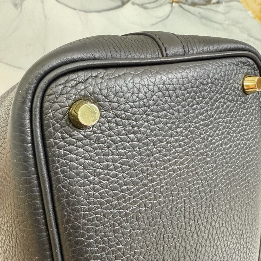 「M.Y精品」 Hermes picotin 18 菜籃子18 黑色金釦-37