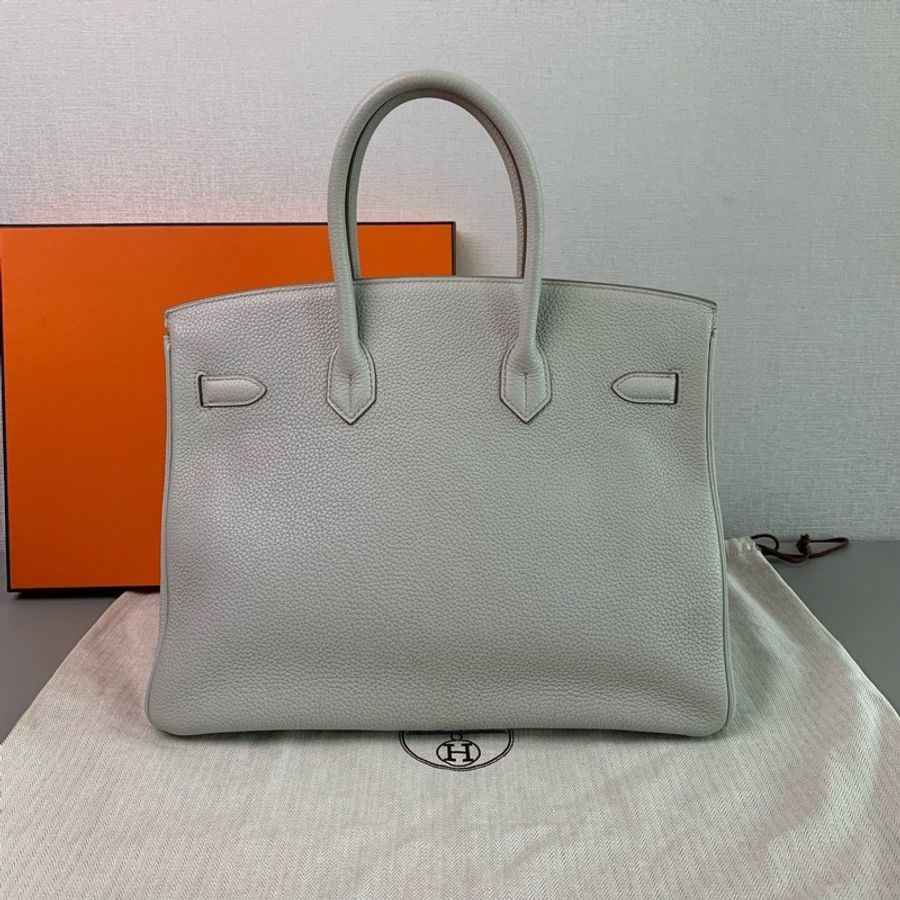 Hermes birkin35  club珍珠灰 限量拼皮-4