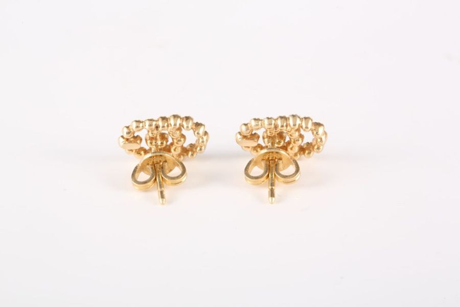 GUCCI(古馳) 18K黃金 鑽石 黃金 雙G耳釘 18K-3
