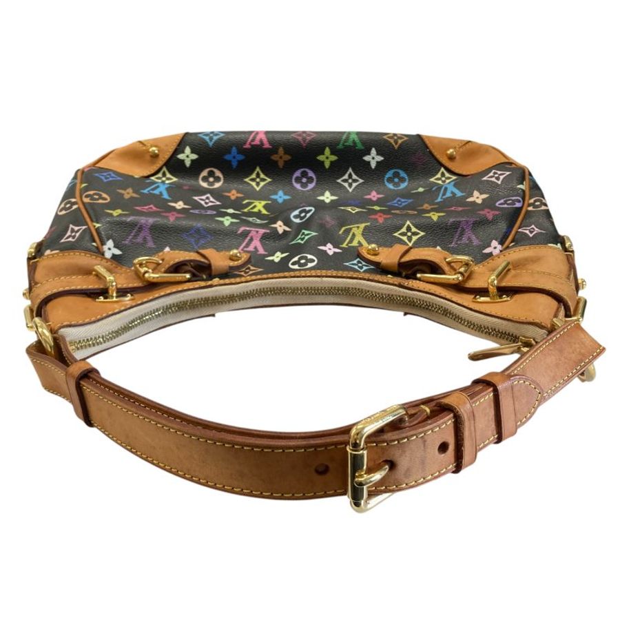 LOUIS VUITTON 路易威登 M40196 Greta Multicolore PVC帆布 肩背包 黑三彩-5