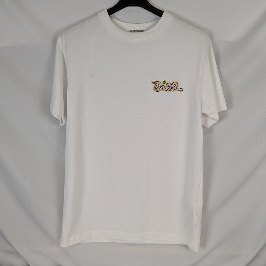 莉亞精品♡Dior 蛇logo刺繡短袖 XS 二手美品-0