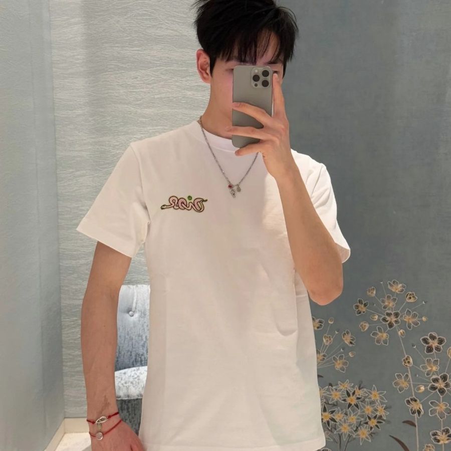 莉亞精品♡Dior 蛇logo刺繡短袖 XS 二手美品-2
