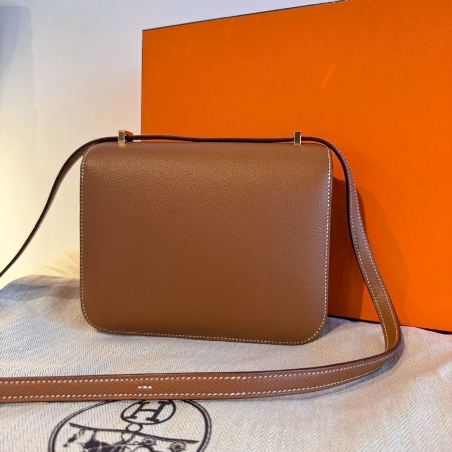 HERMES Mini 康康19 金棕金釦-3
