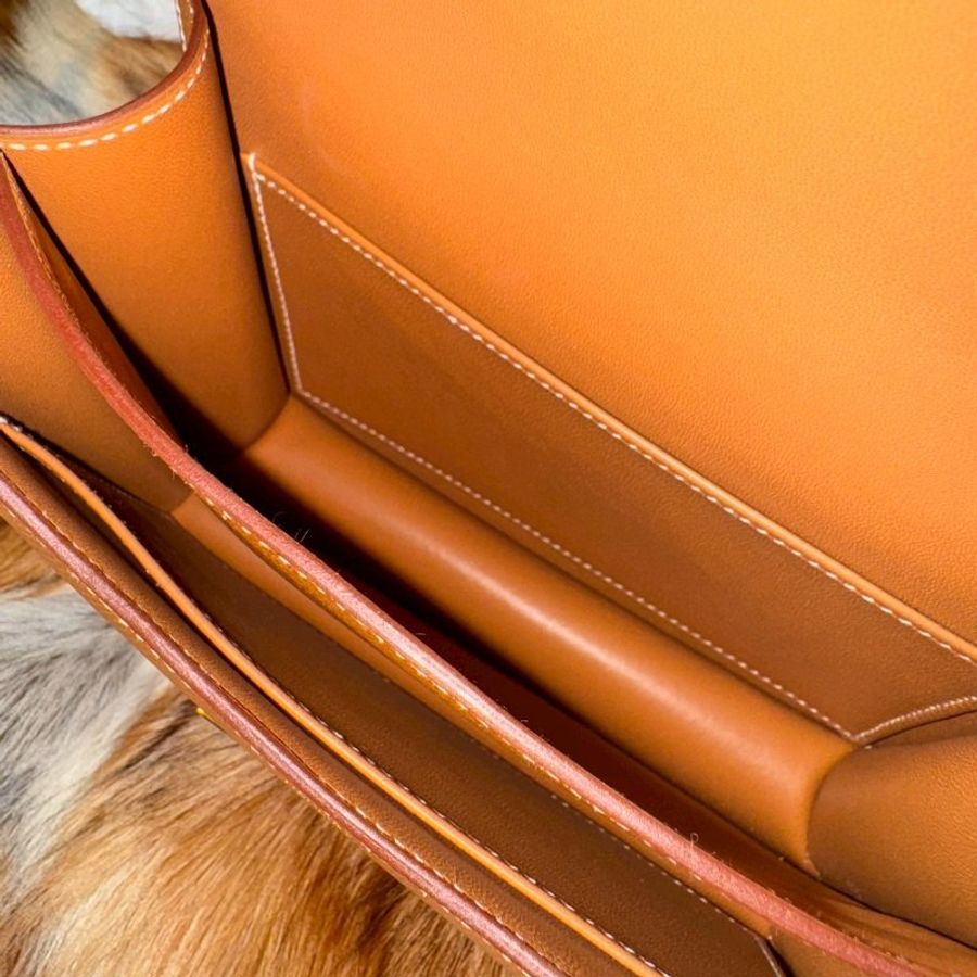 HERMES Mini 康康19 金棕金釦-5