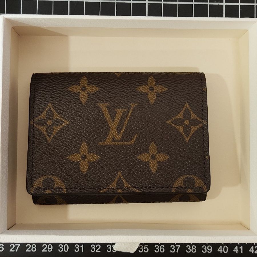 全新LV M63801經典老花卡片套卡包信用卡夾-9