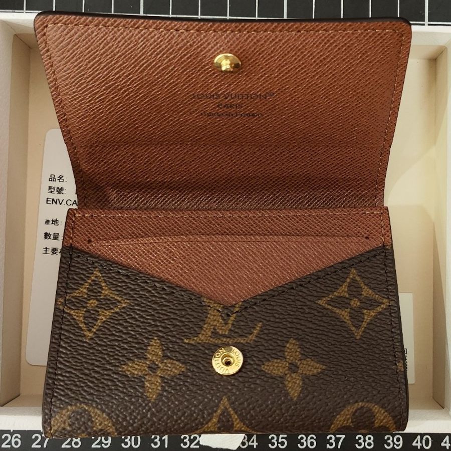 全新LV M63801經典老花卡片套卡包信用卡夾-12
