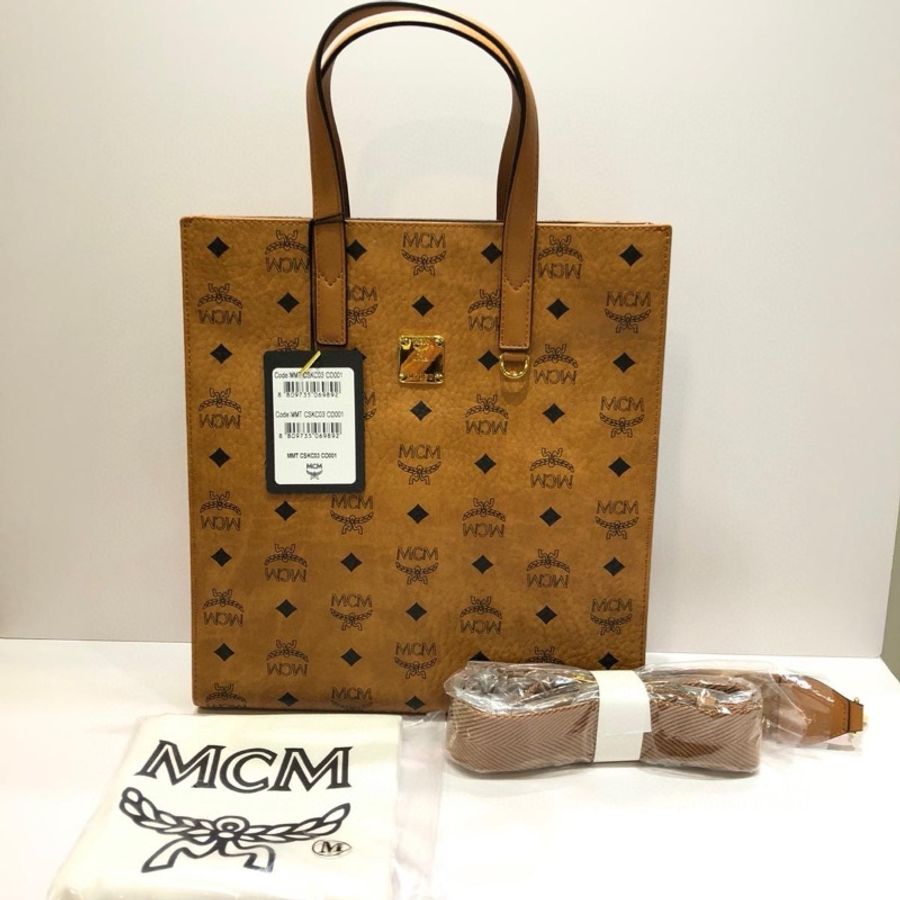 MCM Visetos cognac bag-0