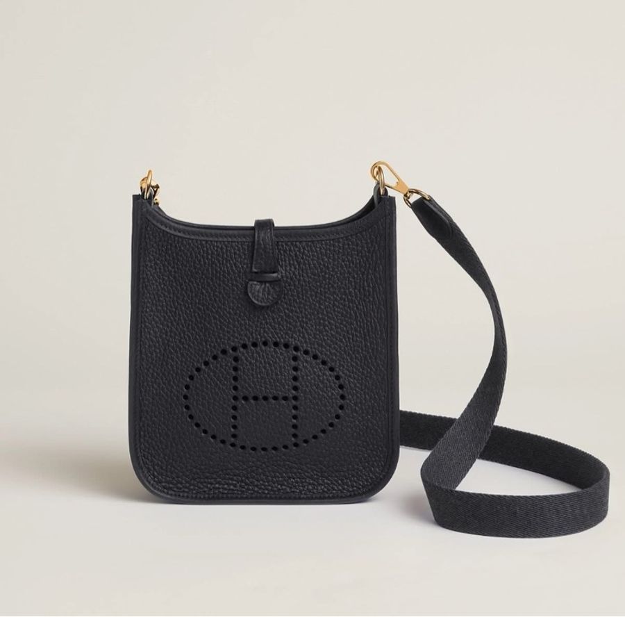 HERMES mini Lindy 2代黑金 全新全配 剛出專櫃K刻-13