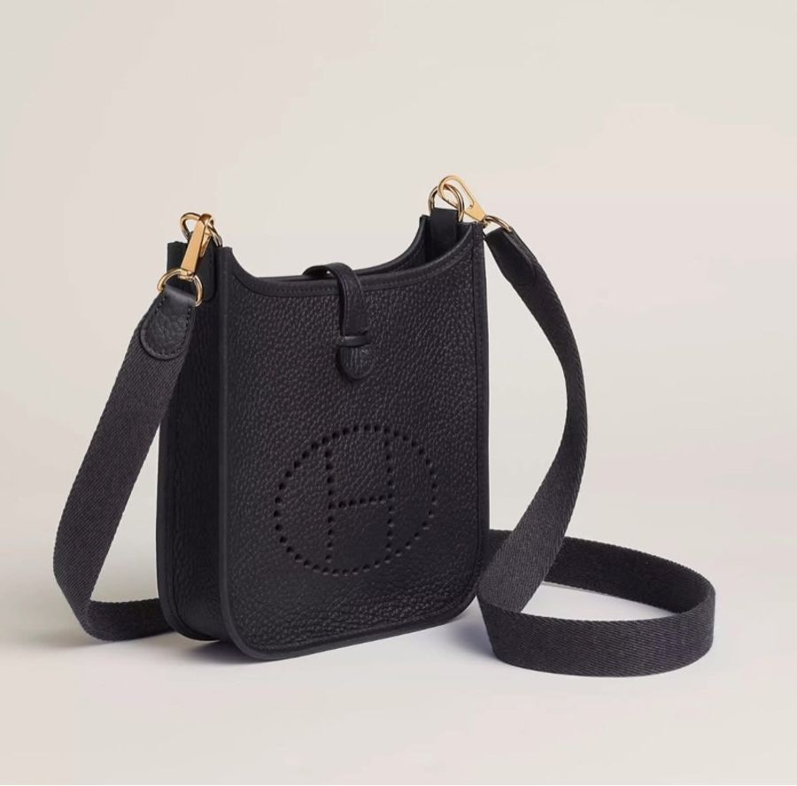 HERMES mini Lindy 2代黑金 全新全配 剛出專櫃K刻-14