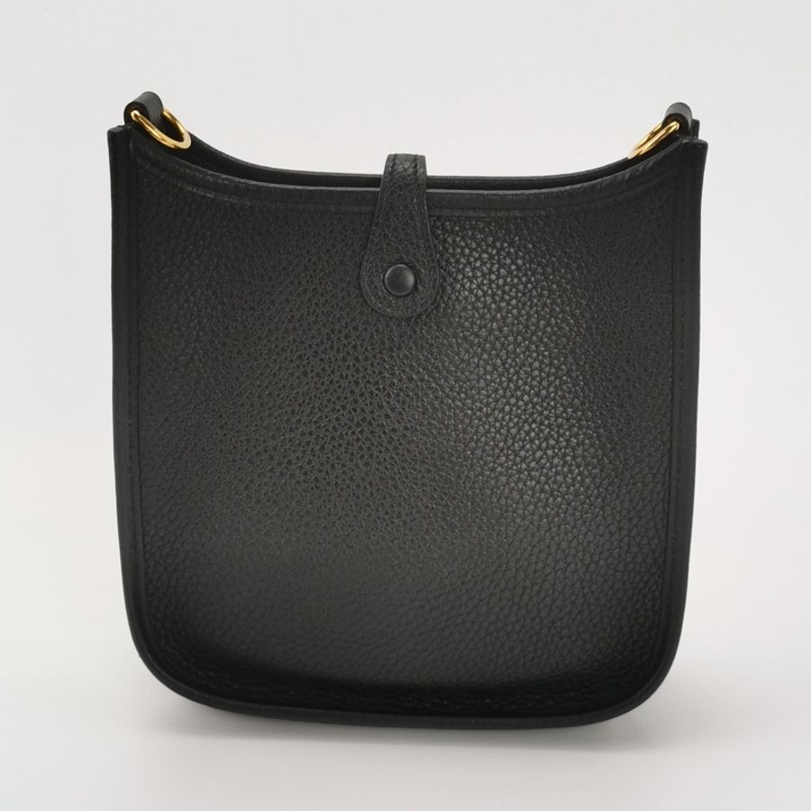 HERMES mini Lindy 2代黑金 全新全配 剛出專櫃K刻-17