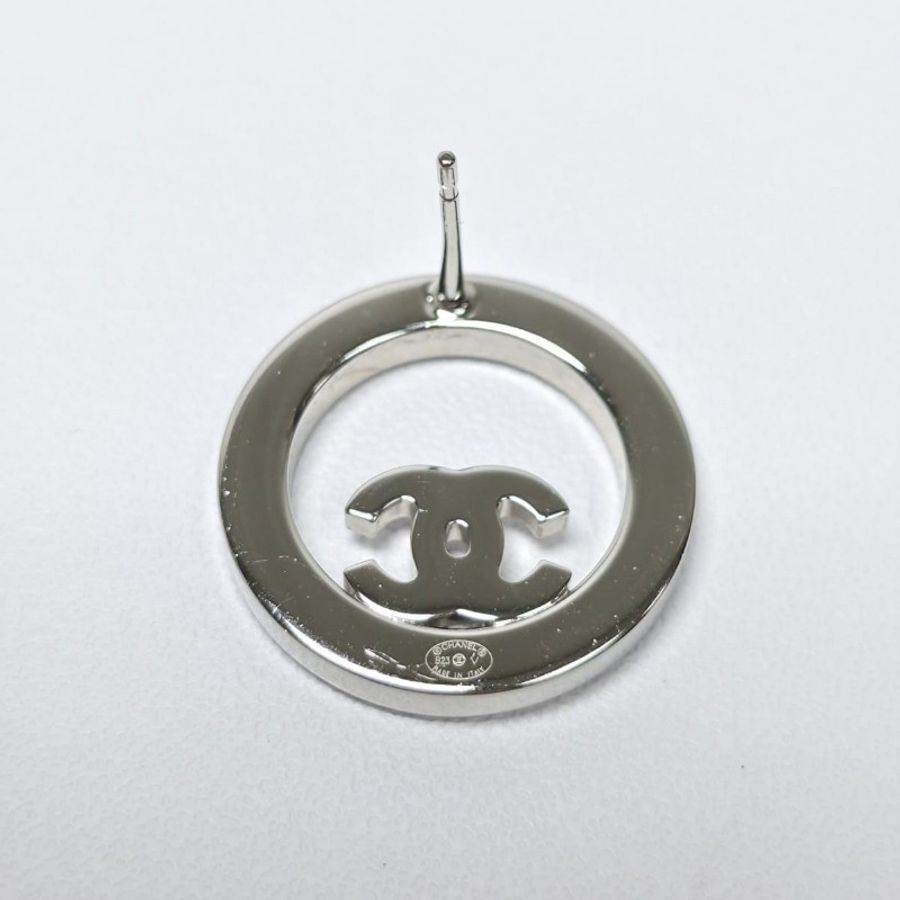 Chanel CC 耳環銀色-6