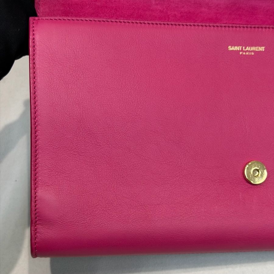 YSL 粉紅色Y 字手包 XB681-14