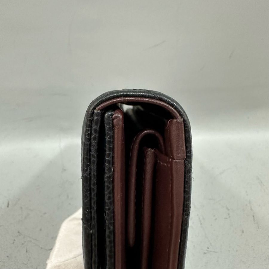 Chanel A31506 黑荔枝皮銀釦CF長夾-11
